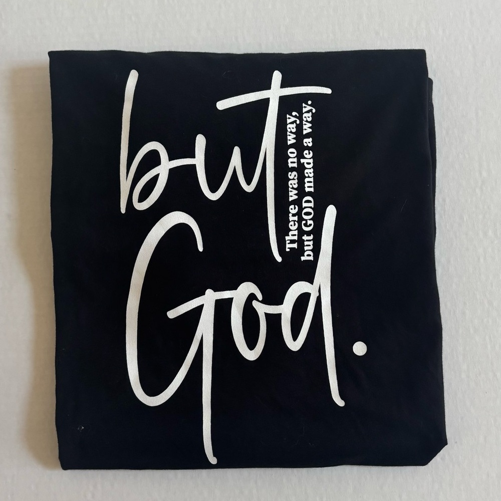 Bella Canvas Black Tee with White Print Religious